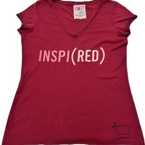 Vintage GAP INSPI(RED) Women's Short Sleeve Tee - Deep Red